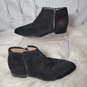 Italeau Miralda Womens‎ Black Studded Ankle Boot Minimalist Bootie Leather Boho
